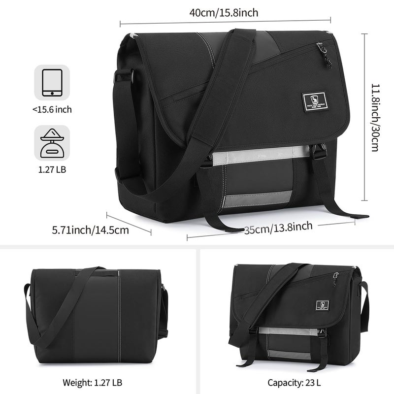 OIWAS Messenger Bag for Men, 15.6 Inch Laptop Crossbody Bags Women Casual Satchel Shoulder Bag College Travel Office Briefcase - Image 2